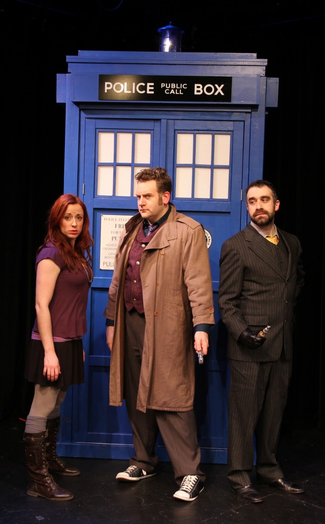 L to R: Elizabeth Brammer (as "Emma"), Tony Beeman (as "The Doctor") and Dan Posluns.